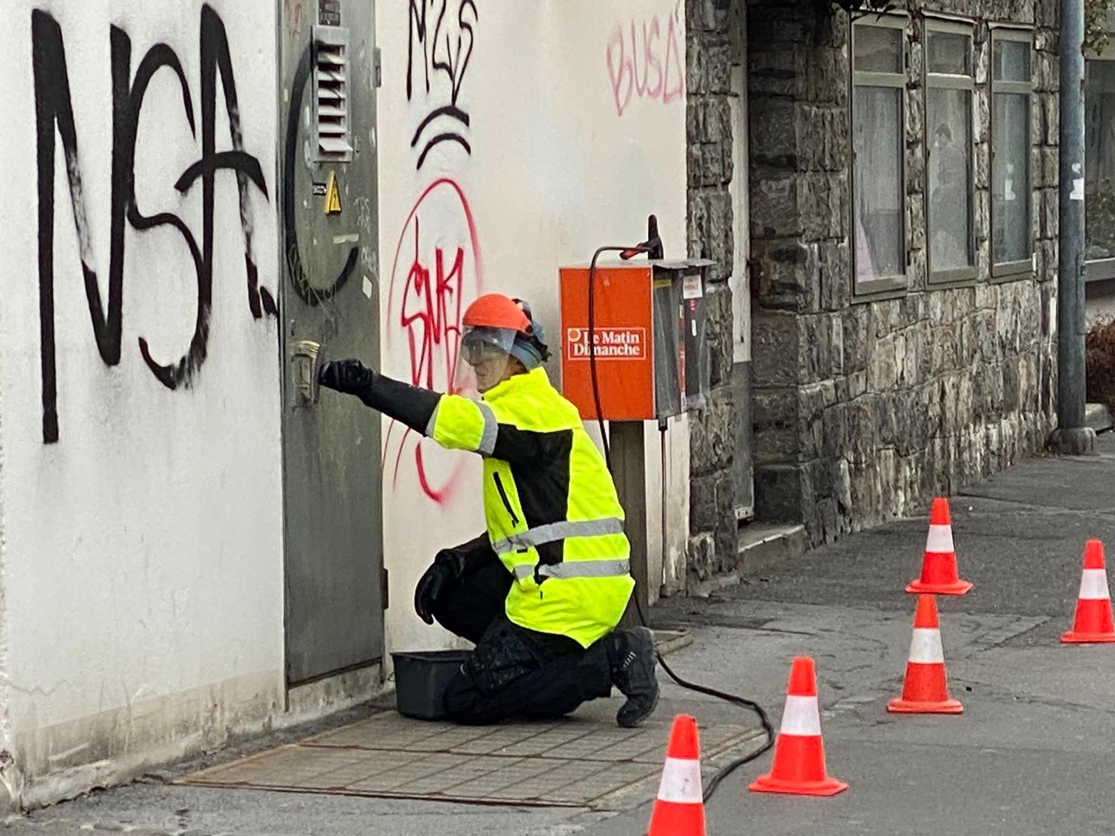 Élimination de graffiti - Exemple 1